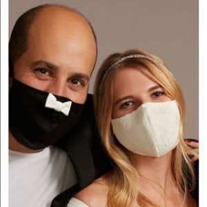 Bride & Groom wedding mask set - brand new